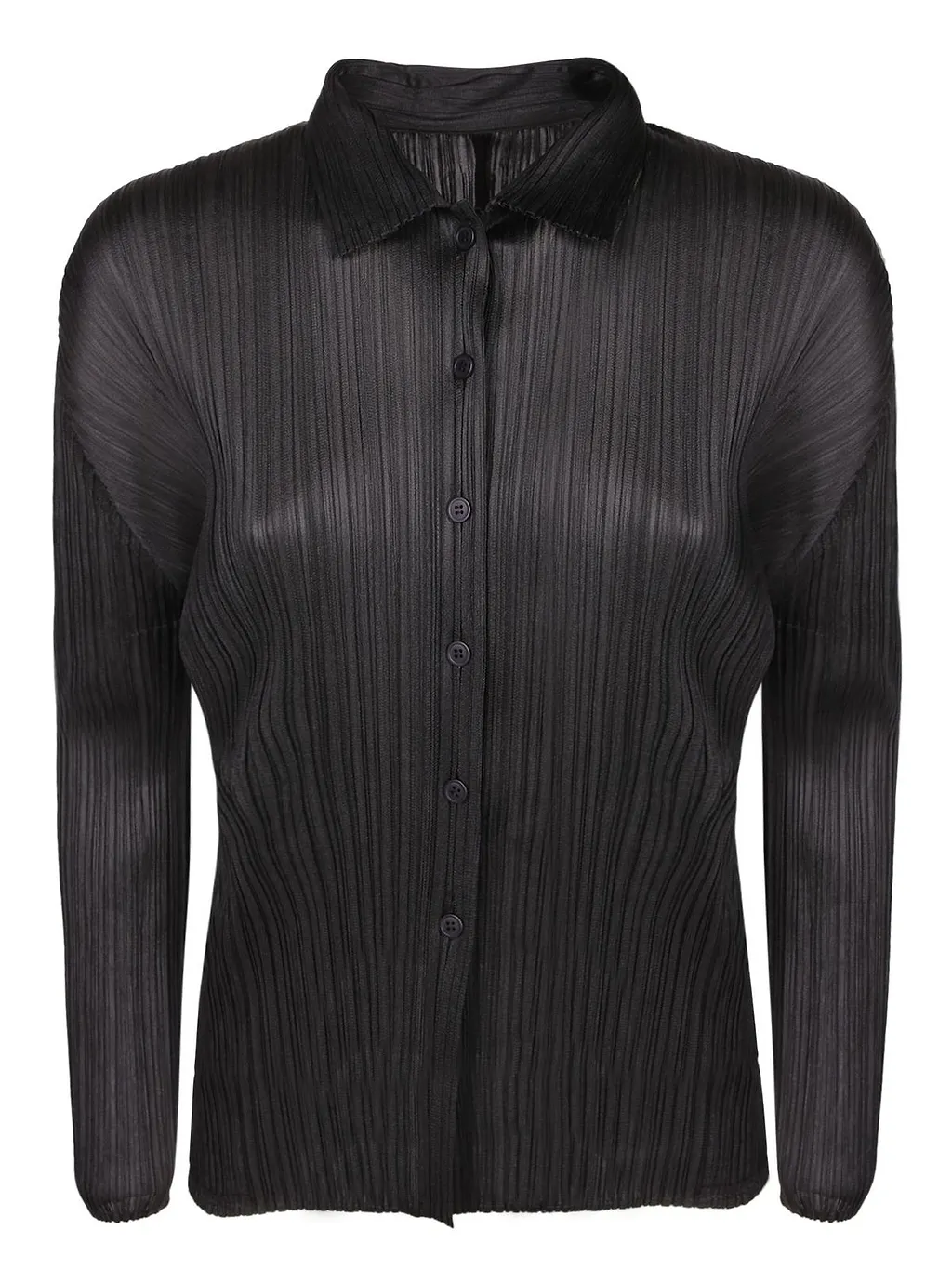 Pleated Button-Up Top