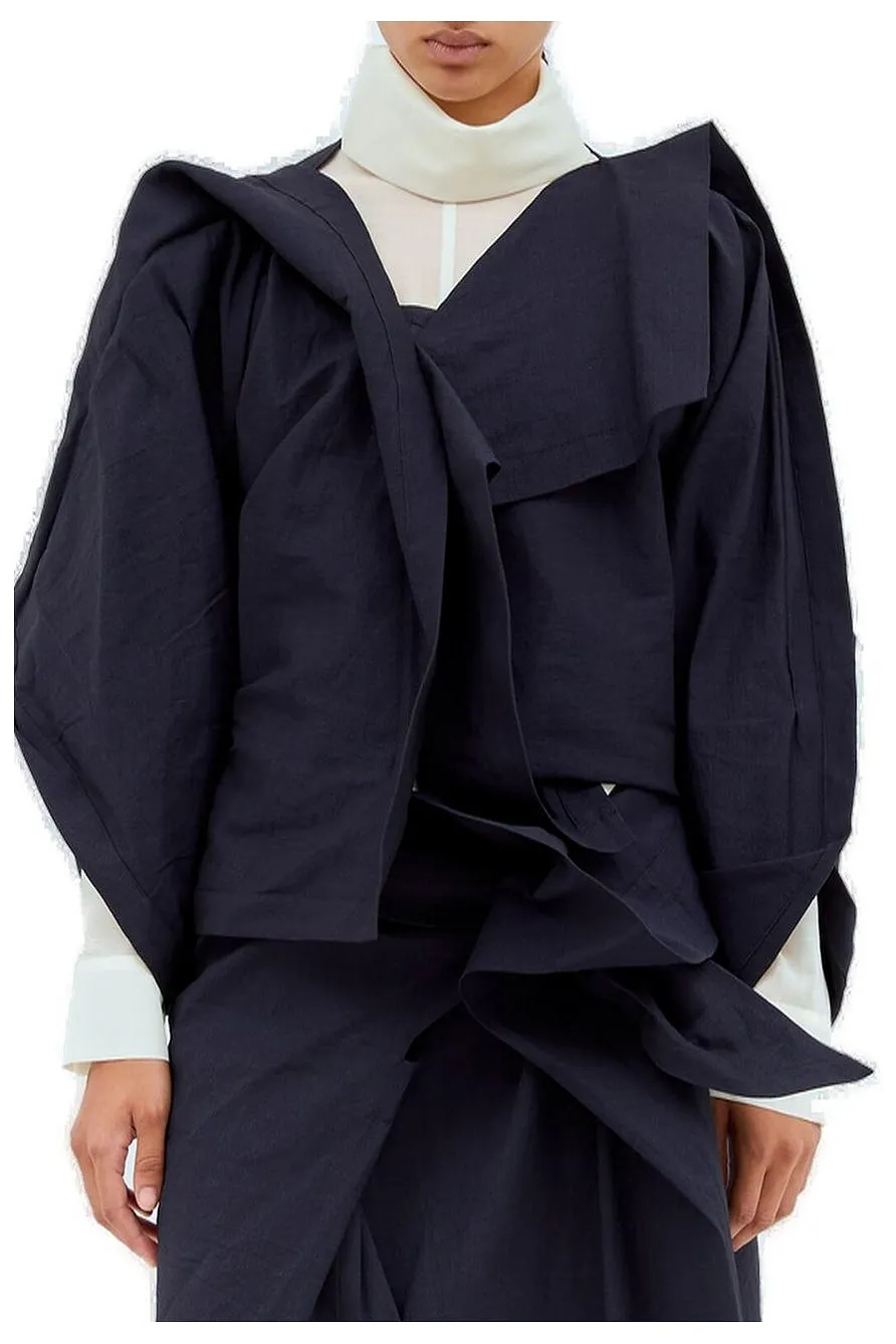 Issey Miyake Ruffled Draped Blouse