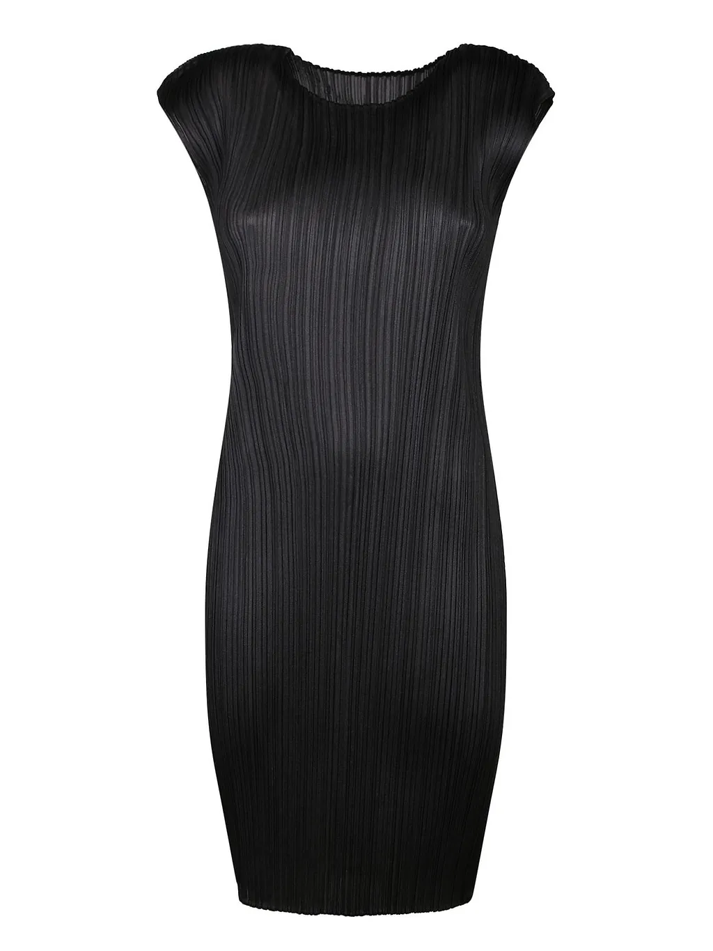 Round Neckline Sleeveless Dress