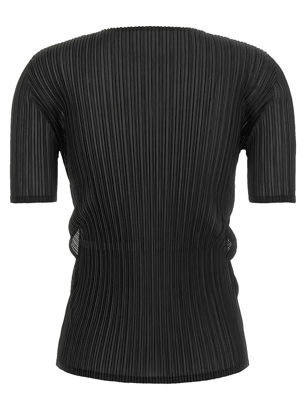 Sheer Slit Pleats Top