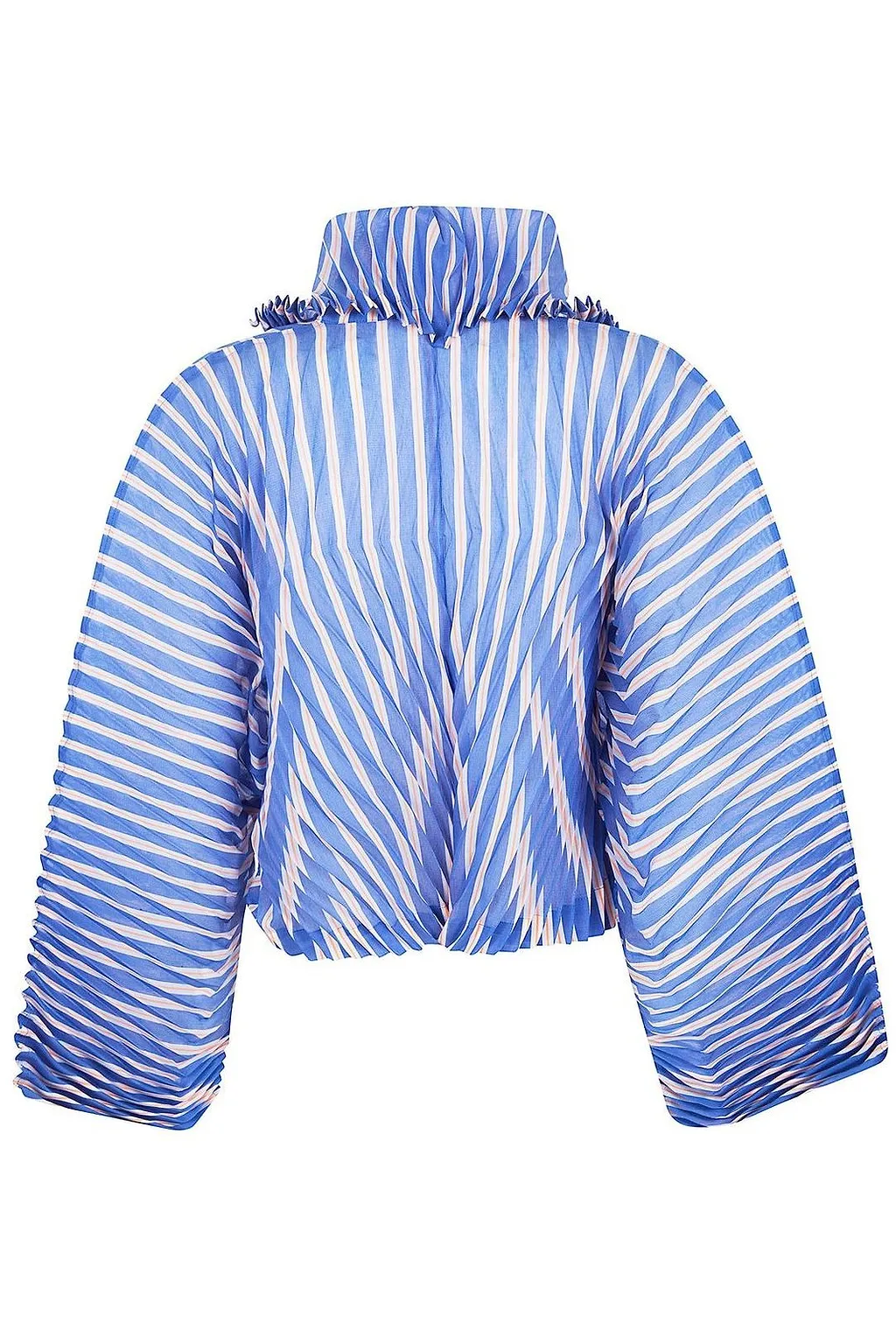 Issey Miyake Striped Double-Breasted Jacket