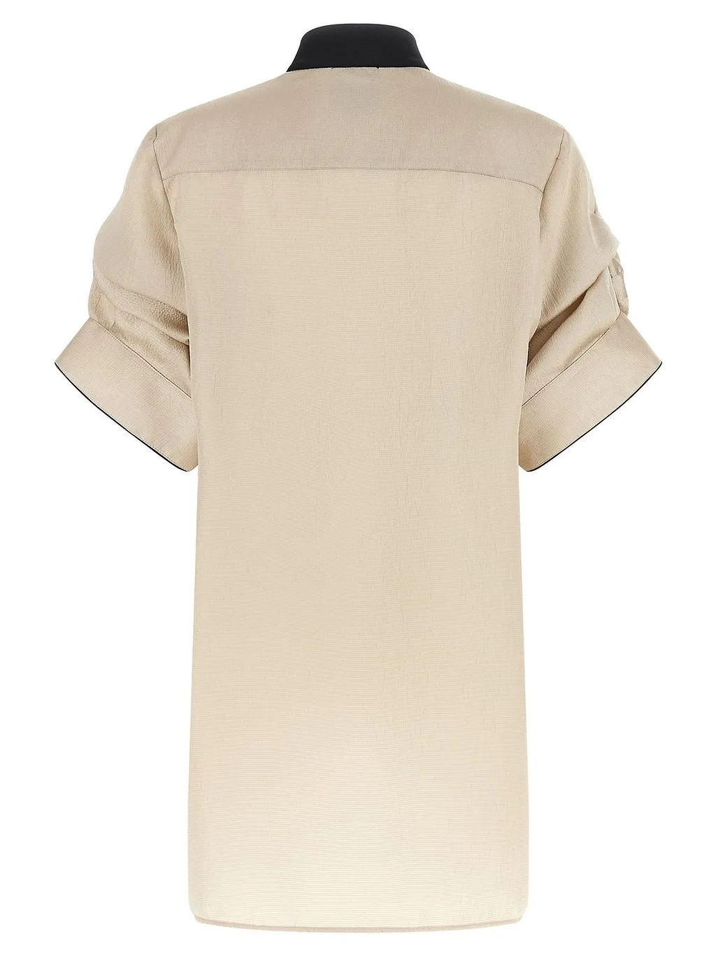 Berta Contrast-Trim Long Shirt