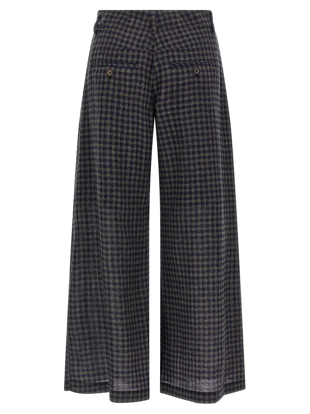 Antoine Vichy Wide-Leg Pants