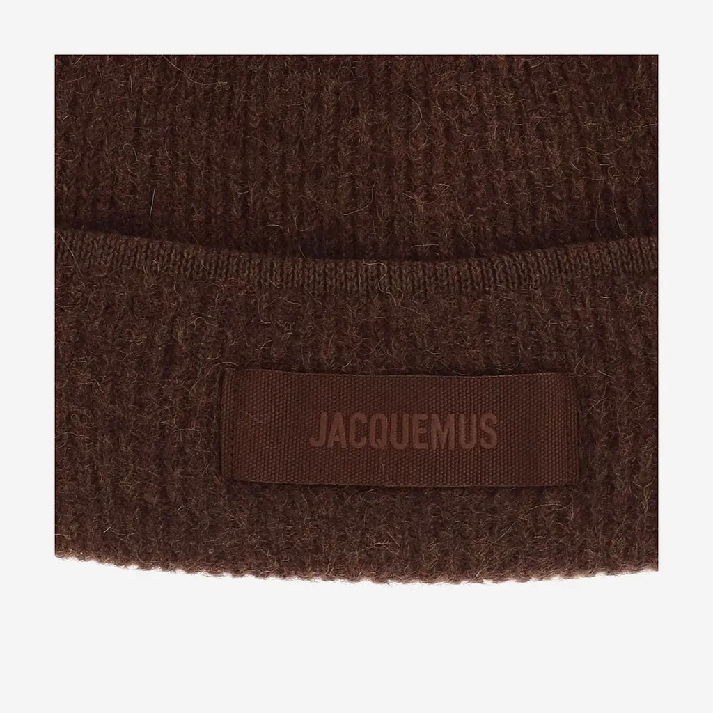 Jacquemus Ribbed Logo Beanie Hat