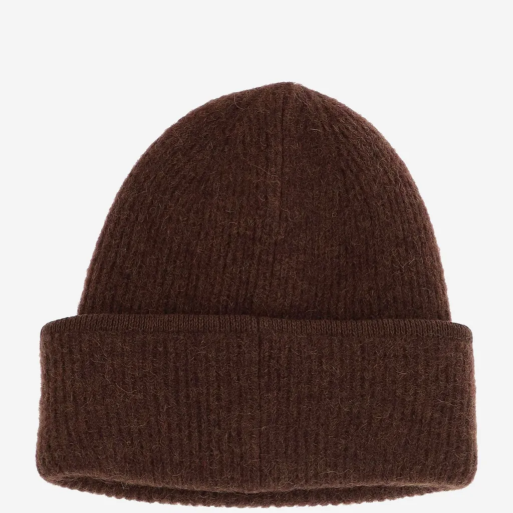 Jacquemus Ribbed Logo Beanie Hat