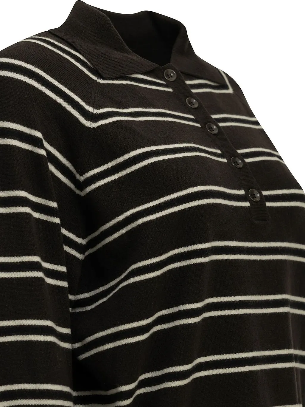 Striped Polo Knitted Top