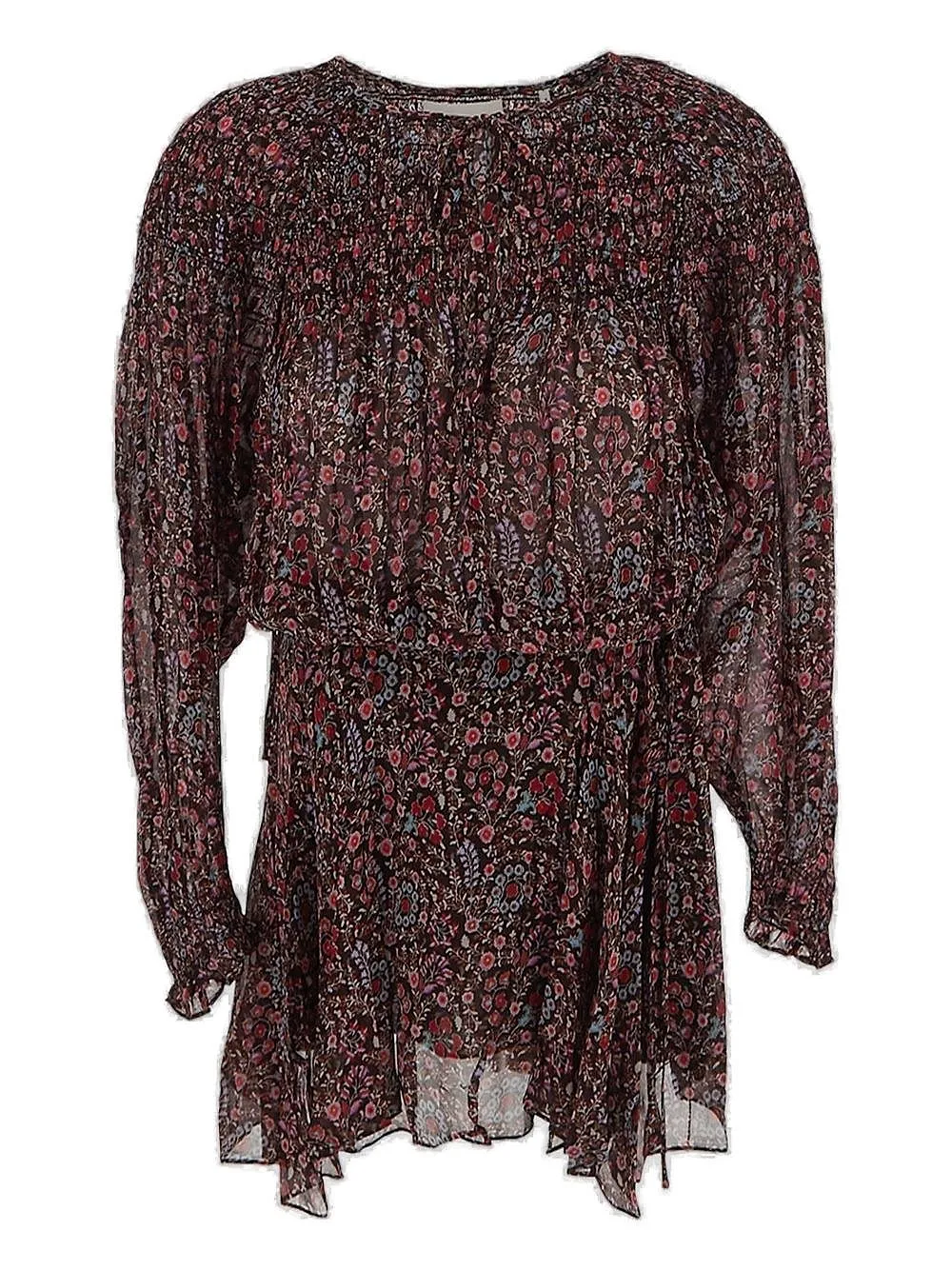Isabel Marant ÉToile Floral Printed Long-Sleeved Dress