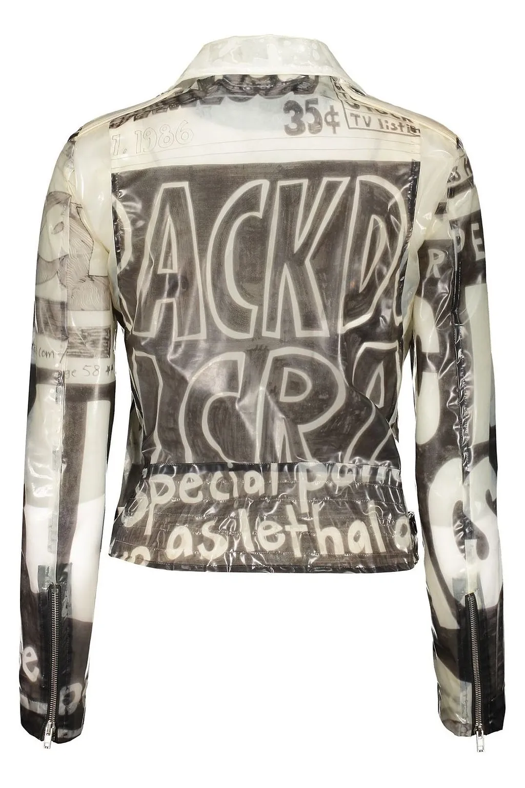 Jeremy Scott Graphic Print Biker Jacket