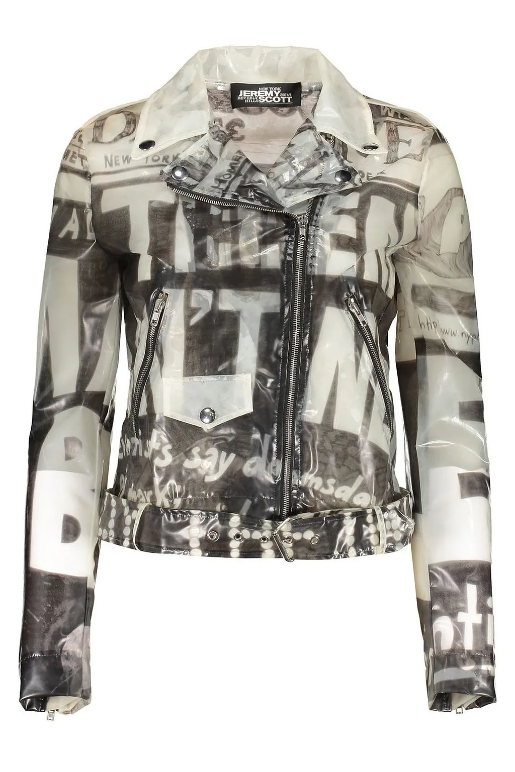 Jeremy Scott Graphic Print Biker Jacket