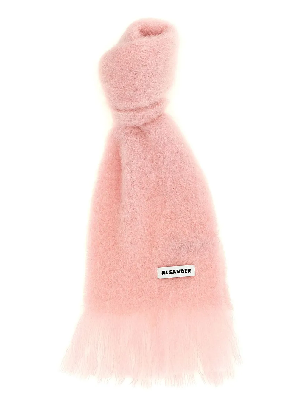 Jil Sander Brushed Logo Patch Scarf