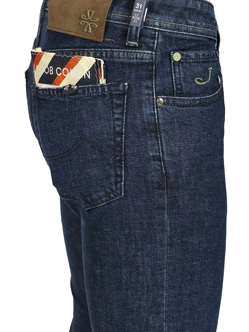 Jacob Cohen Logo Patch Slim Fit Jeans