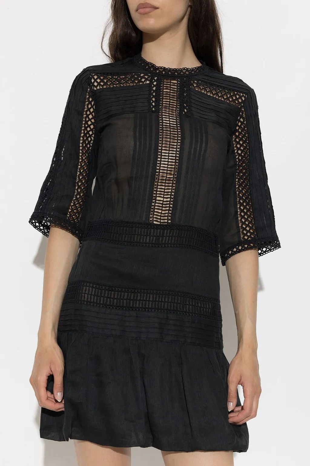 Isabel Marant ÉToile Paige Lace-Trim Mini Dress