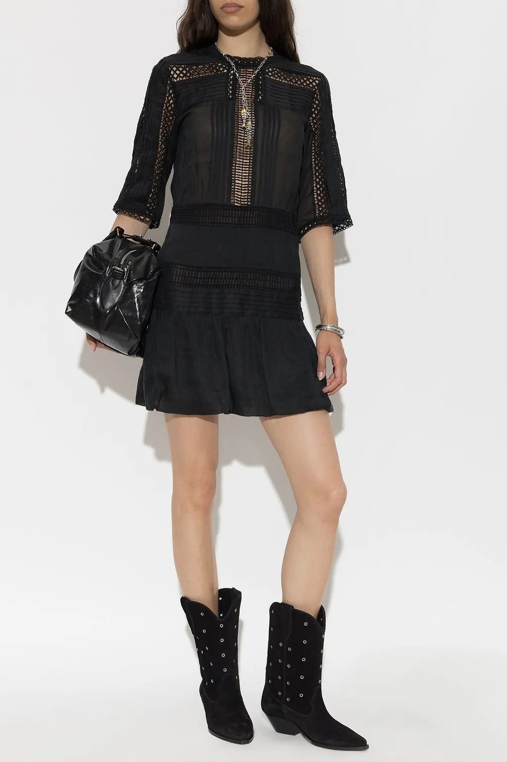 Isabel Marant ÉToile Paige Lace-Trim Mini Dress