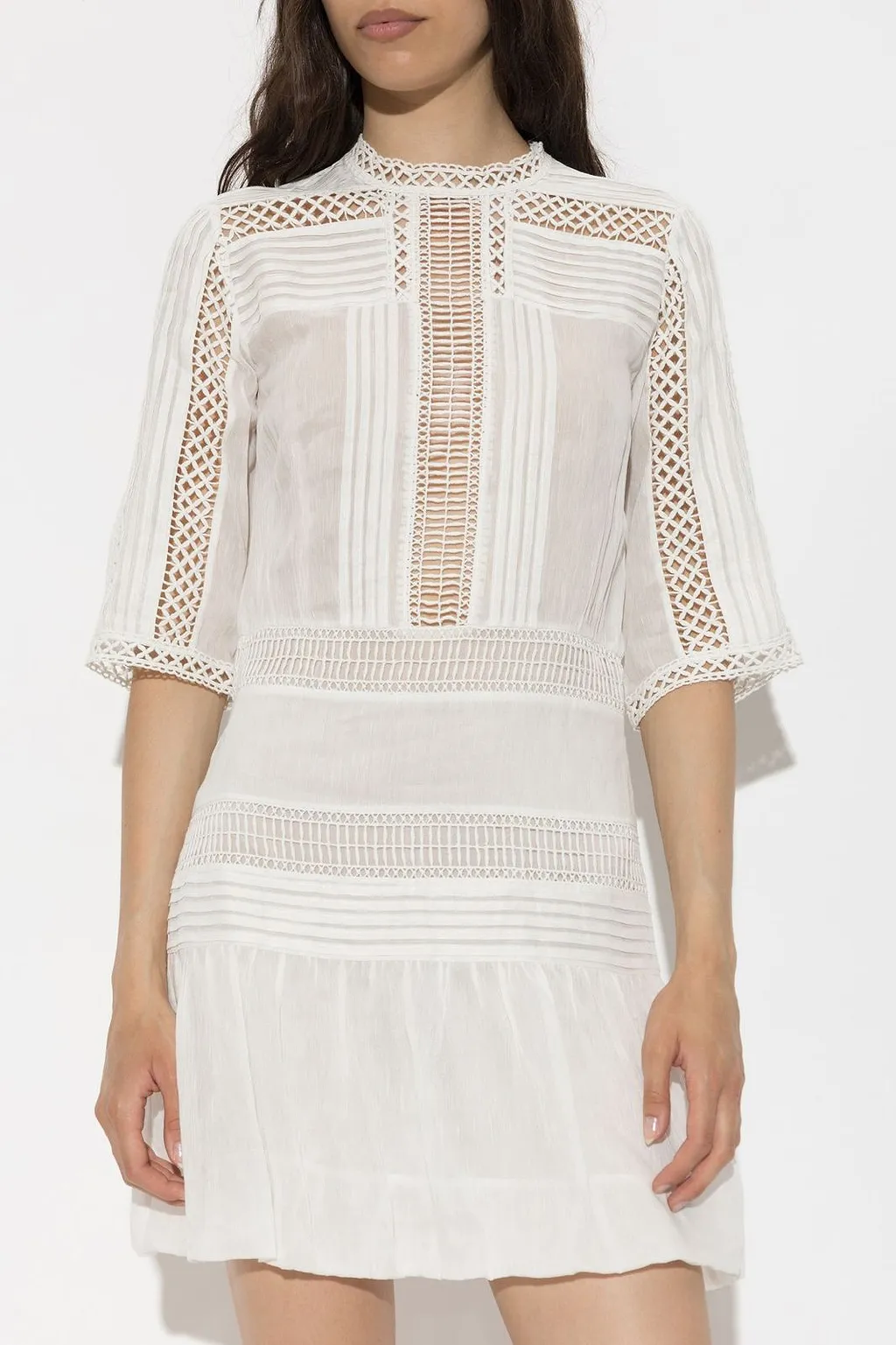 Isabel Marant ÉToile Paige Lace-Trim Mini Dress