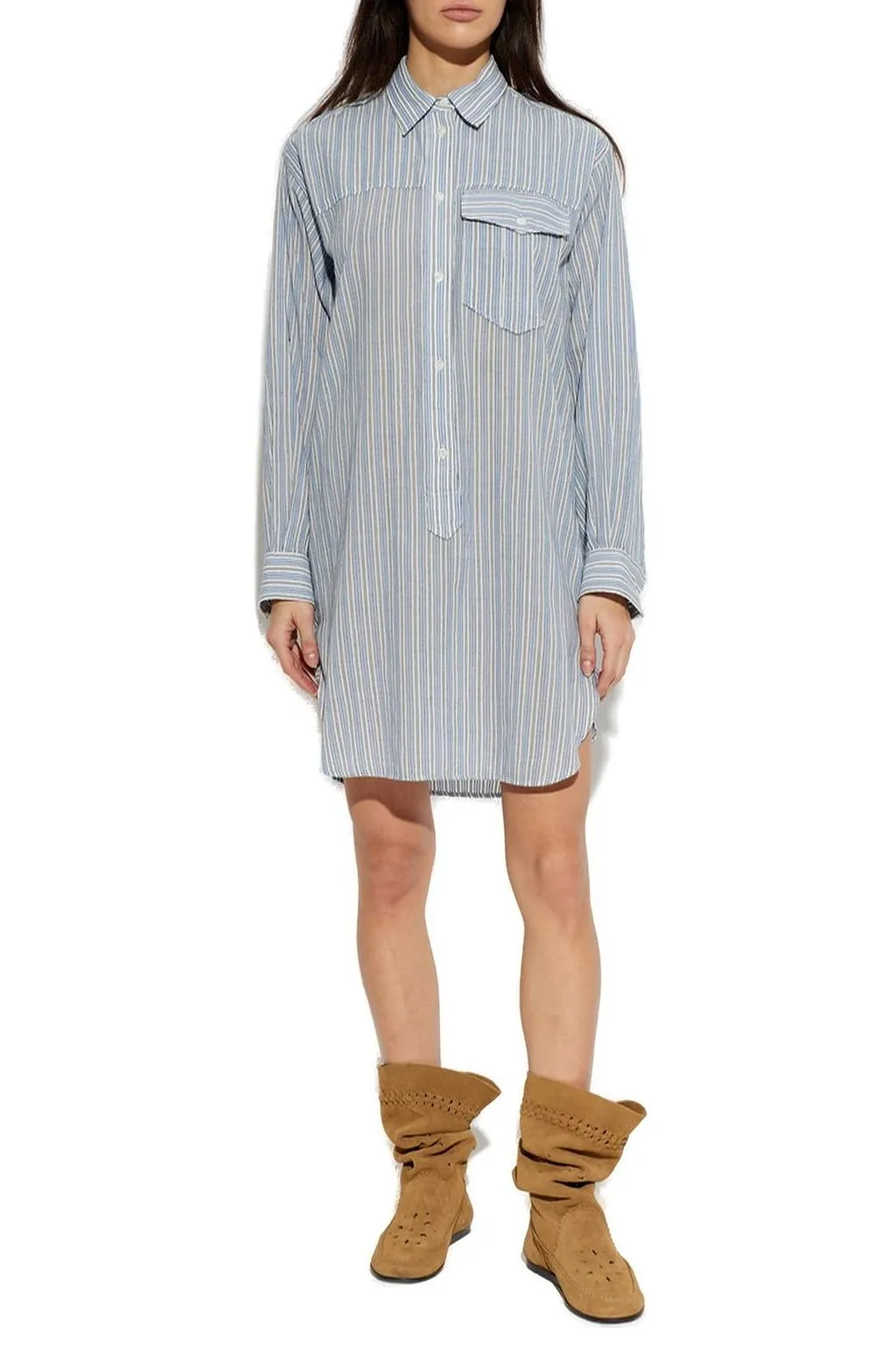 Isabel Marant ÉToile Striped Buttoned Mini Dress