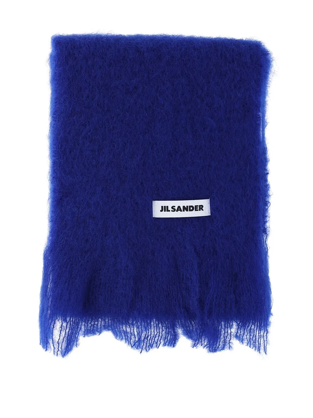 Jil Sander Fringed Logo Scarf