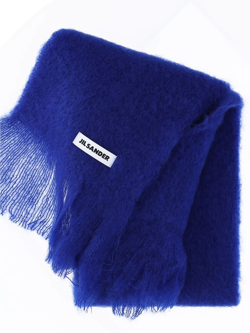 Jil Sander Fringed Logo Scarf