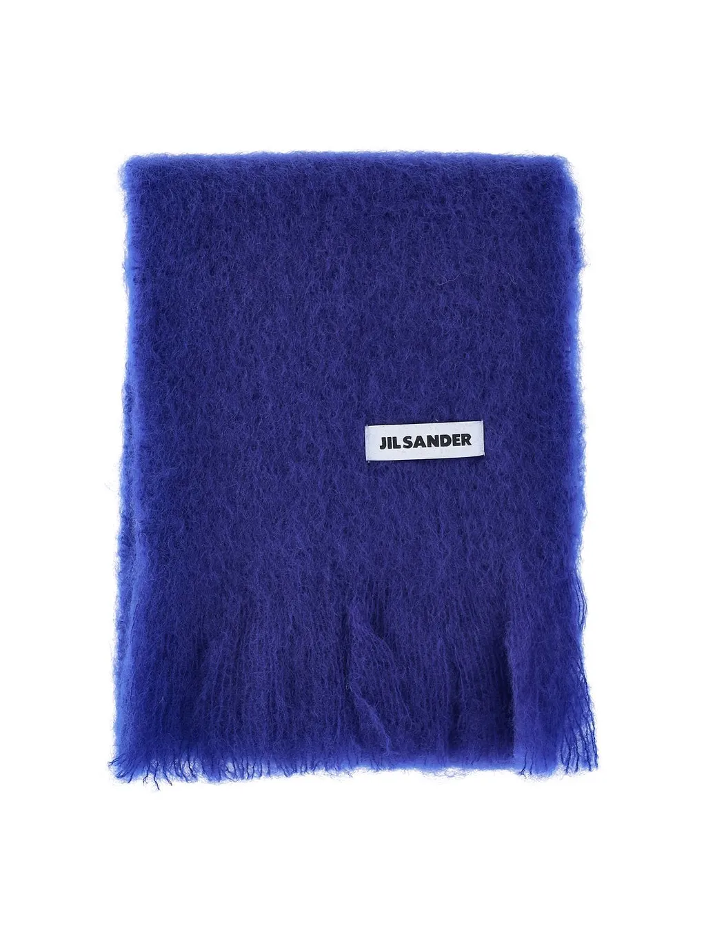 Jil Sander Fringed Logo Scarf