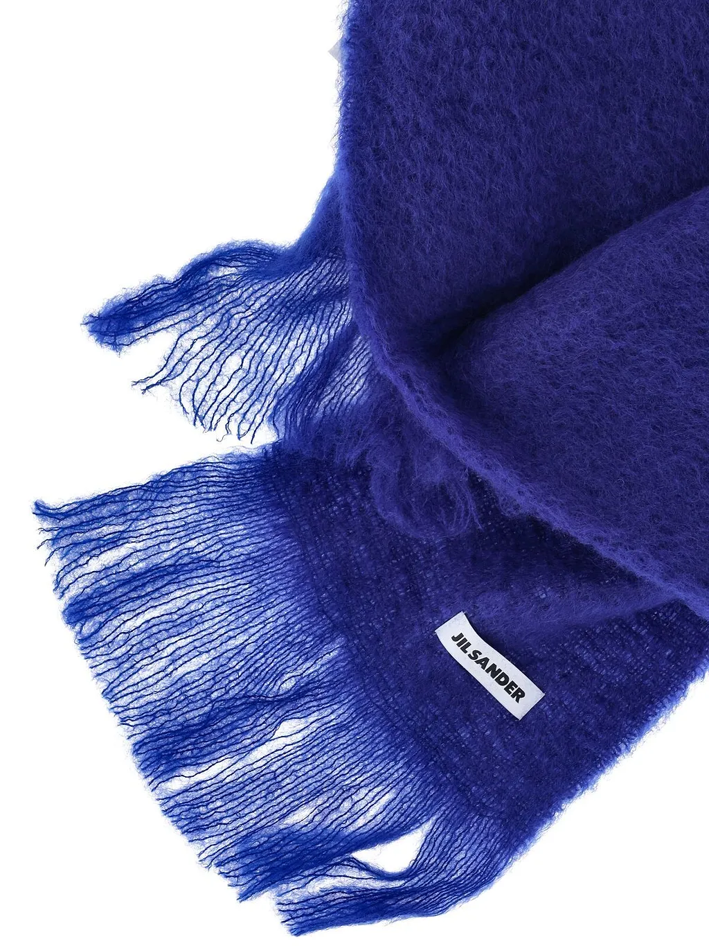 Jil Sander Fringed Logo Scarf