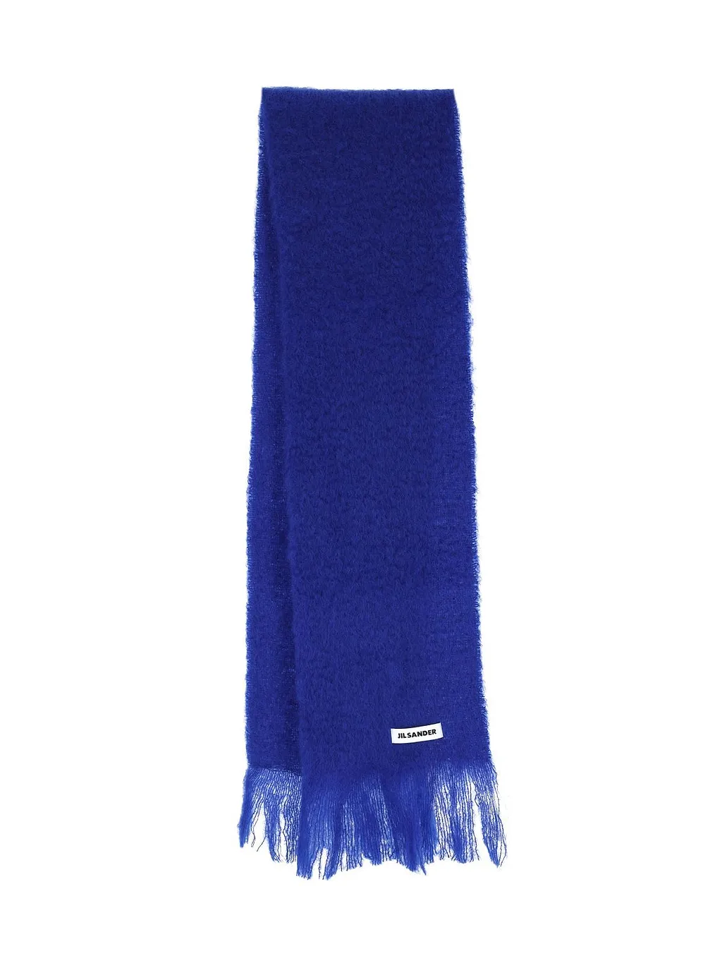 Jil Sander Fringed Logo Scarf