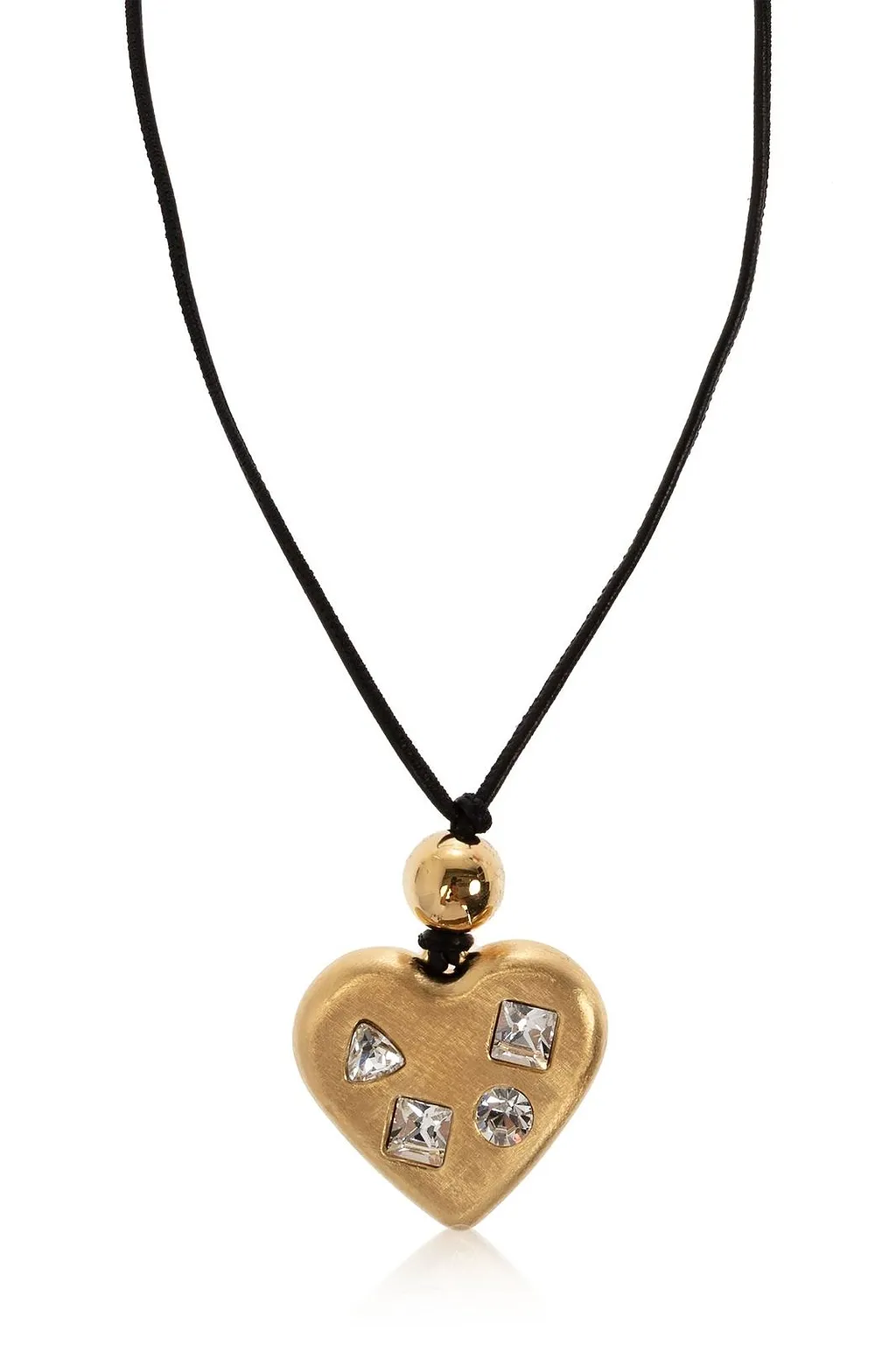 Jacquemus Heart Pendant Embellished Necklace
