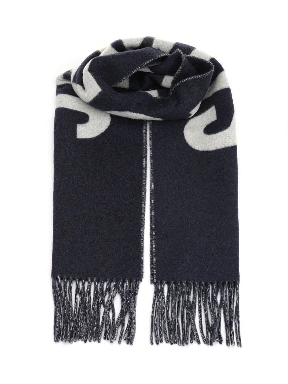 Jacquemus Logo Detailed Fringed Edge Scarf