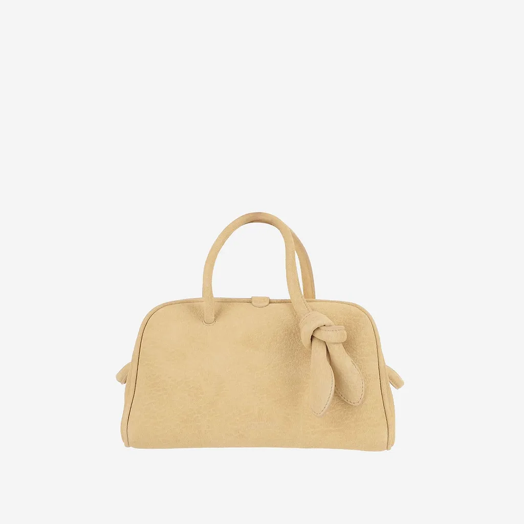 Jacquemus Knotted Handle Suede Shoulder Bag
