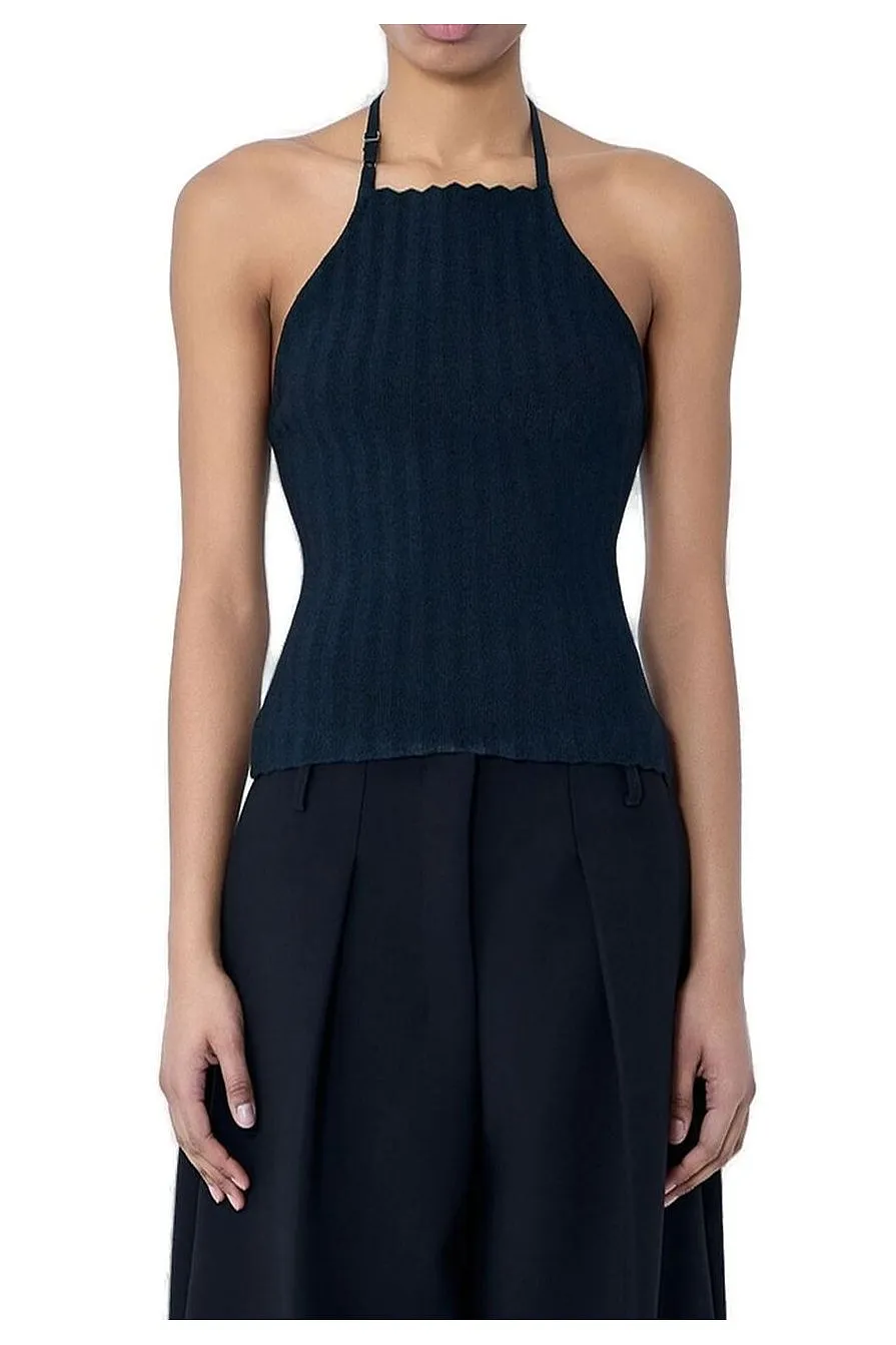Jacquemus La Maille Tablier Textured Knit Top