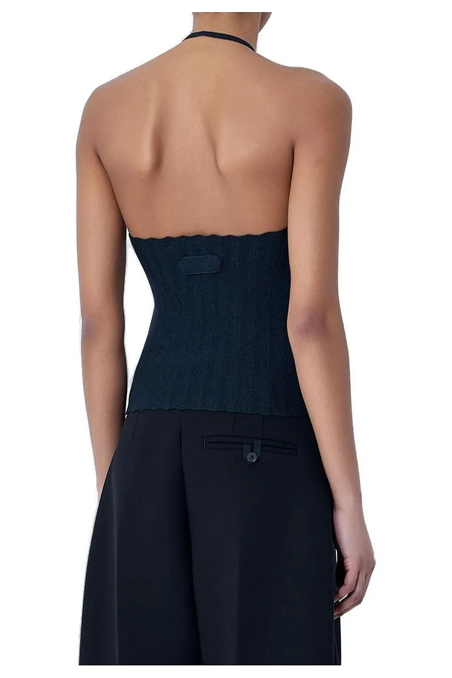 Jacquemus La Maille Tablier Textured Knit Top