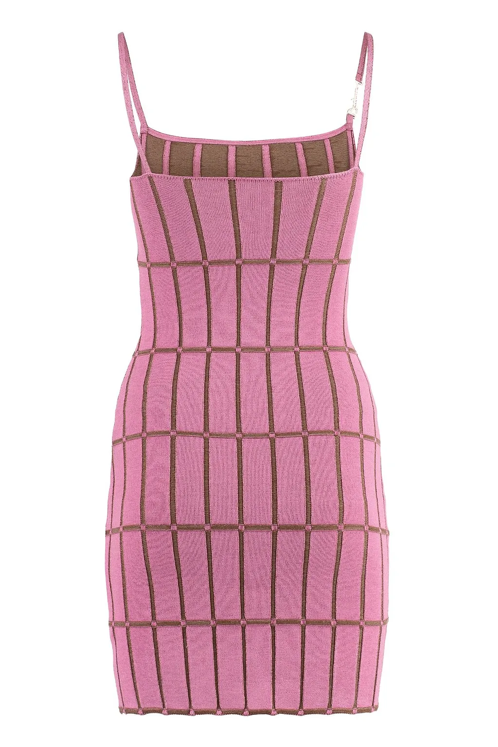 Jacquemus La Robe Maille Malha Checked Mini Dress