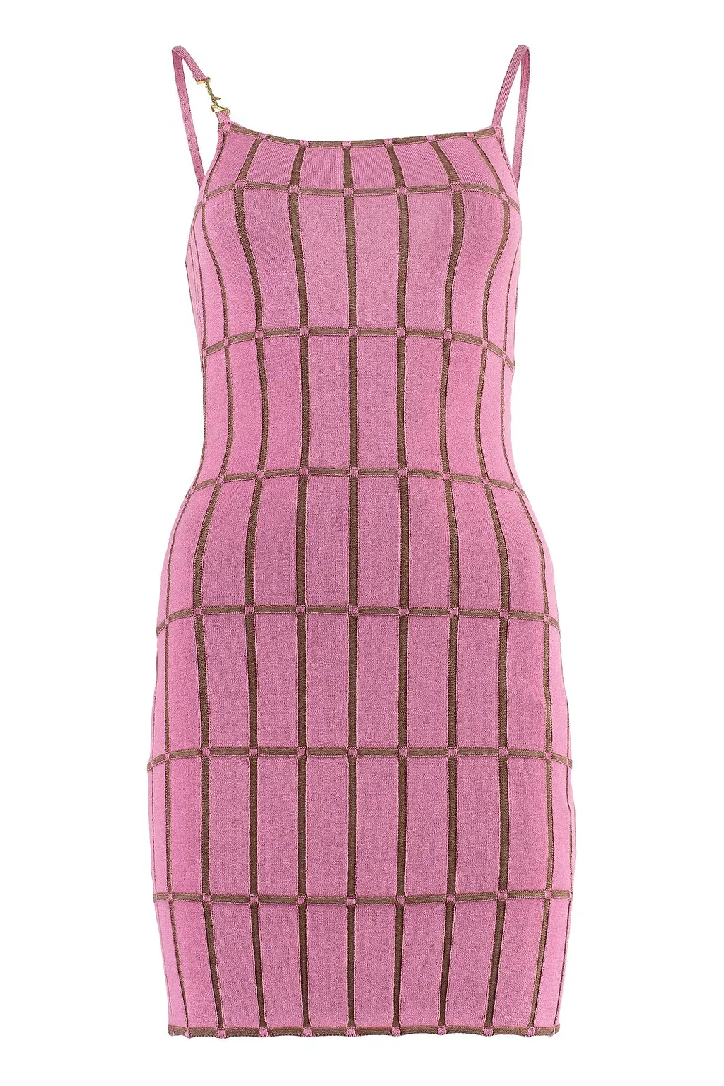 Jacquemus La Robe Maille Malha Checked Mini Dress