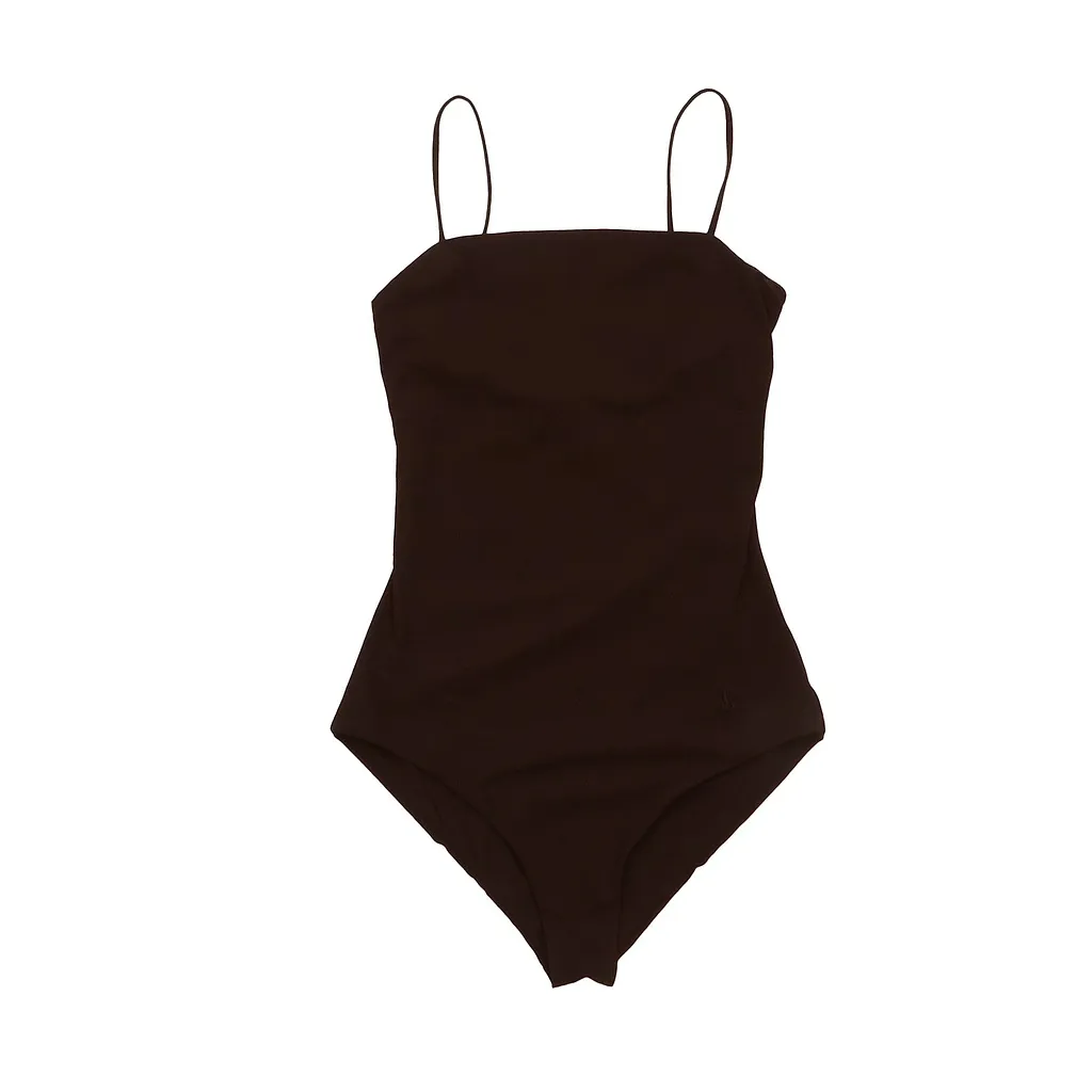 Jil Sander Logo-Embroidered Square Neck Swimsuit
