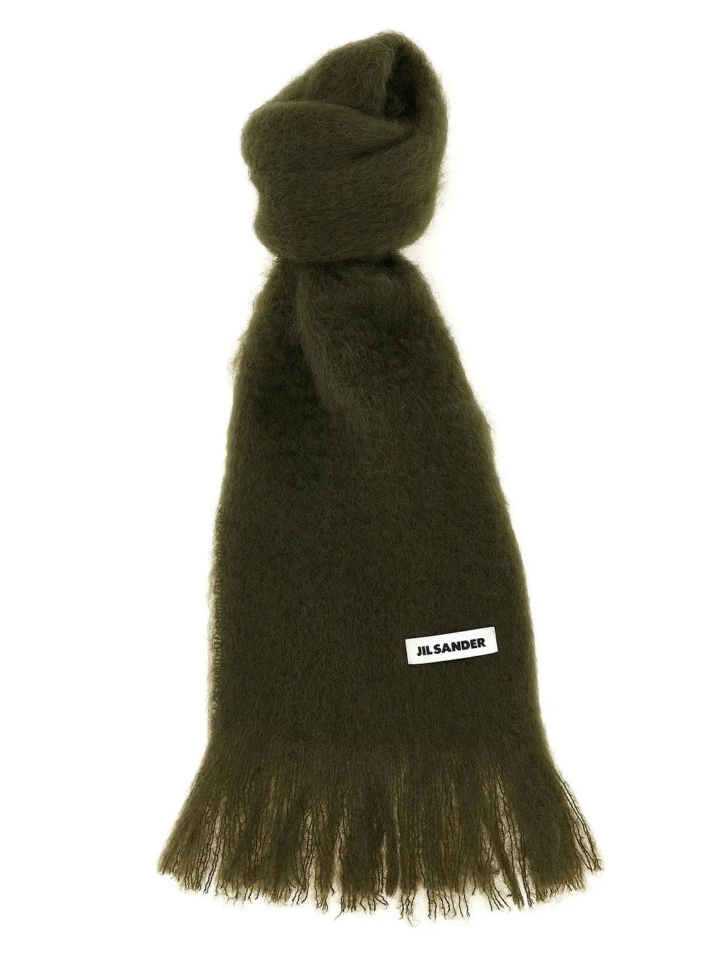 Jil Sander Logo Patch Mohair Scarf