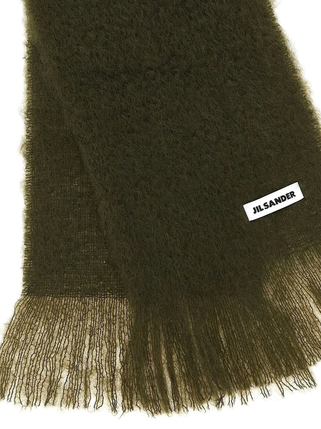 Jil Sander Logo Patch Mohair Scarf