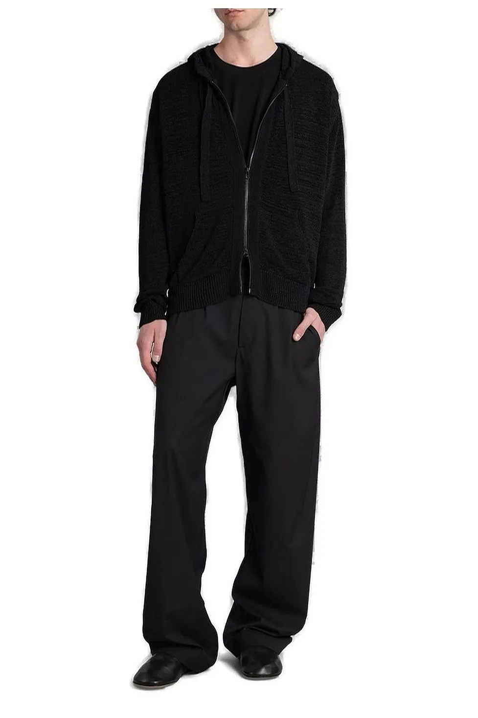 Palla Zipped Knitted Hoodie