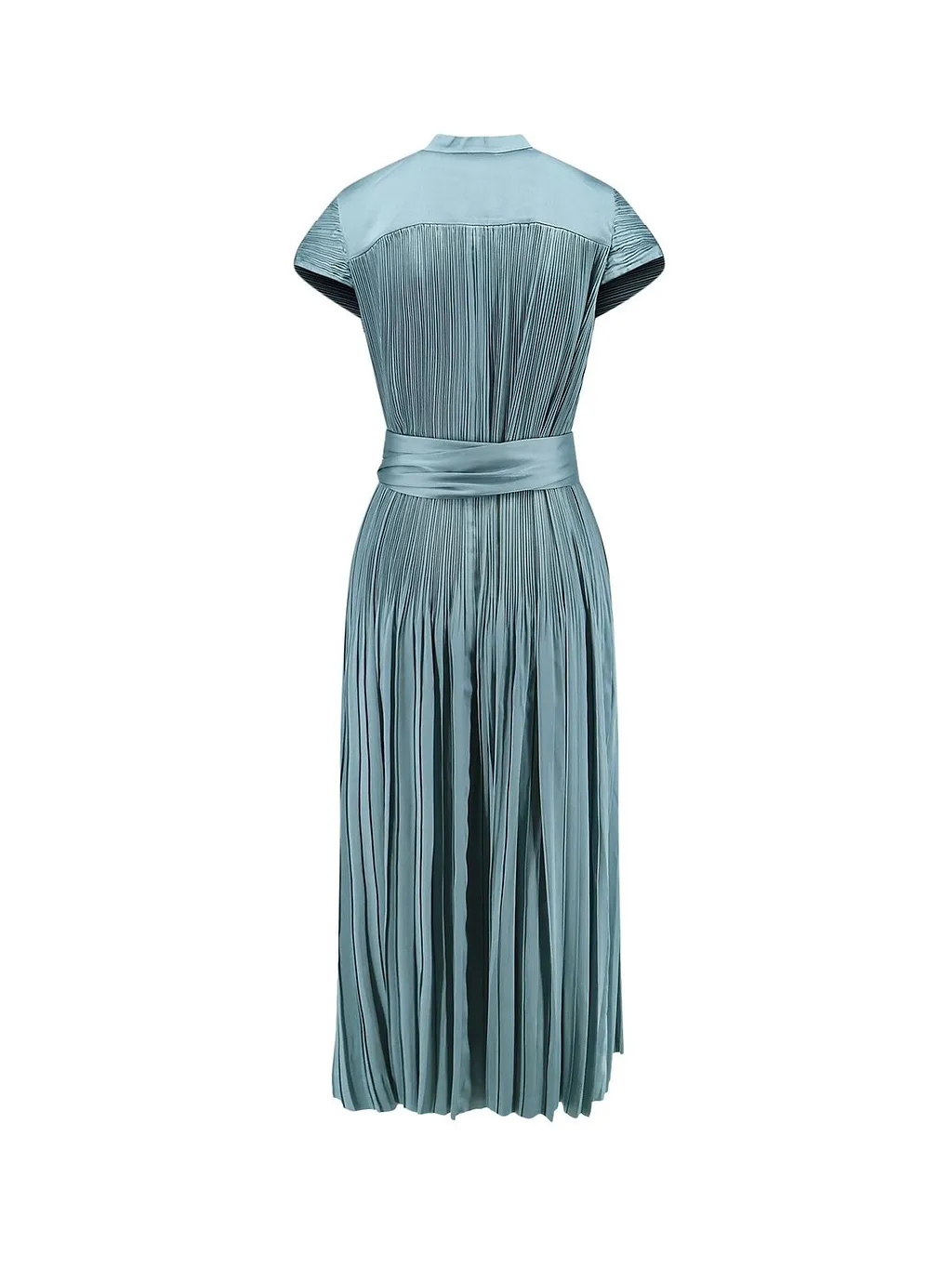 Joseph Pleated Belted Midi Dress