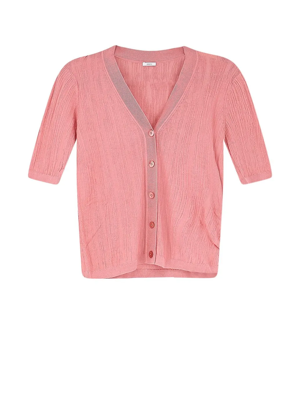Joseph Ribbed Short-Sleeve Cardigan