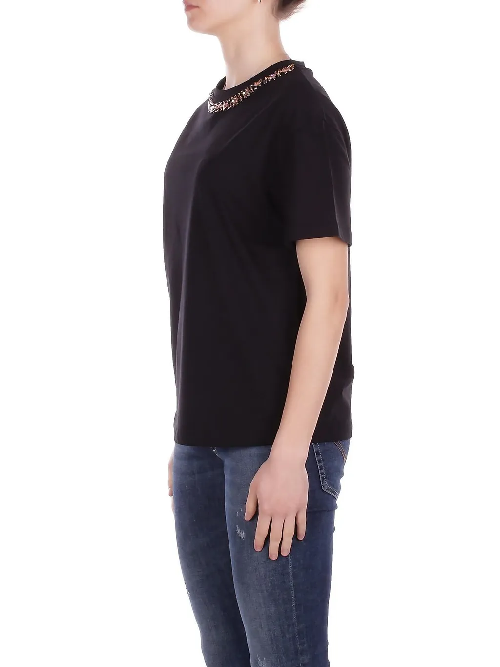John Richmond Embellished-Neck T-Shirt