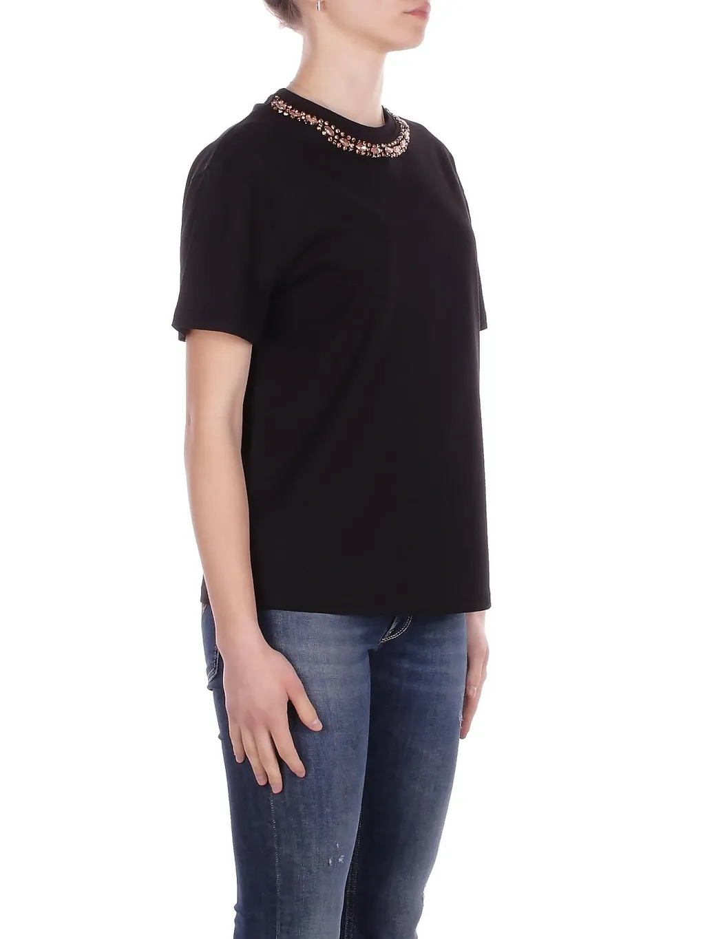 John Richmond Embellished-Neck T-Shirt