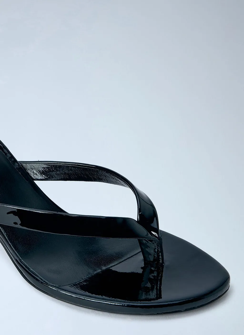 Rooty Patent Thong Heeled Sandals