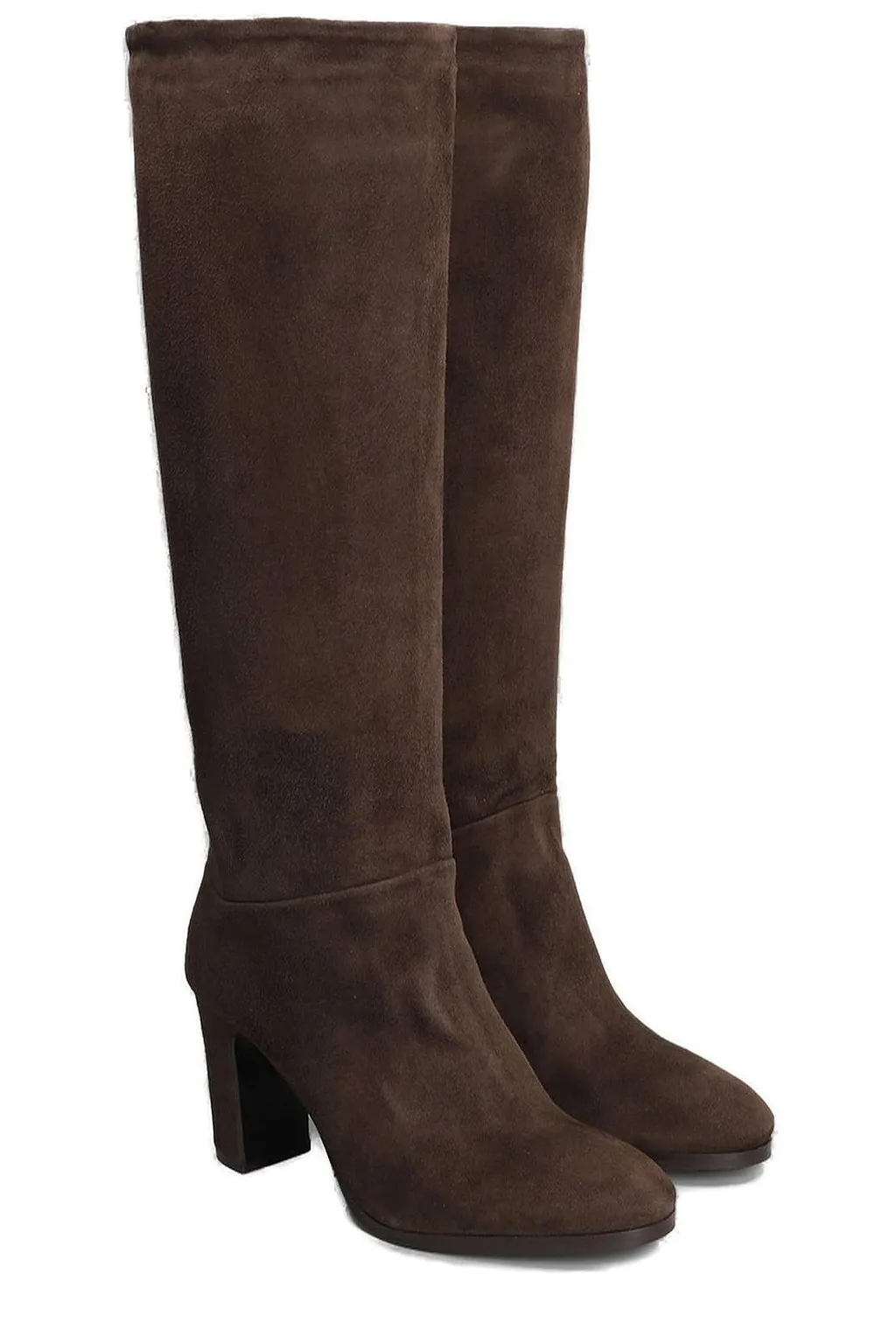 Julie Dee Almond Toe Knee-High Boots