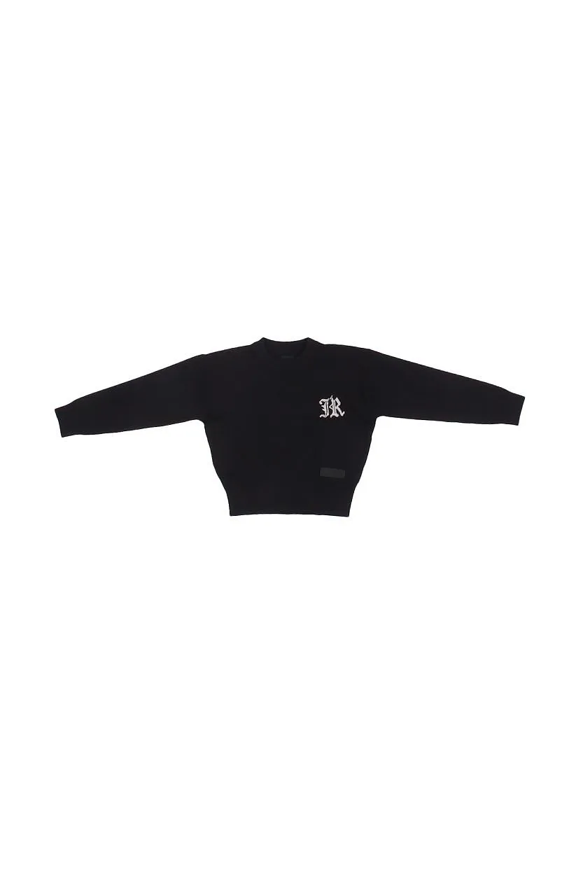 John Richmond Junior Intarsia Knit-Logo Crewneck Jumper