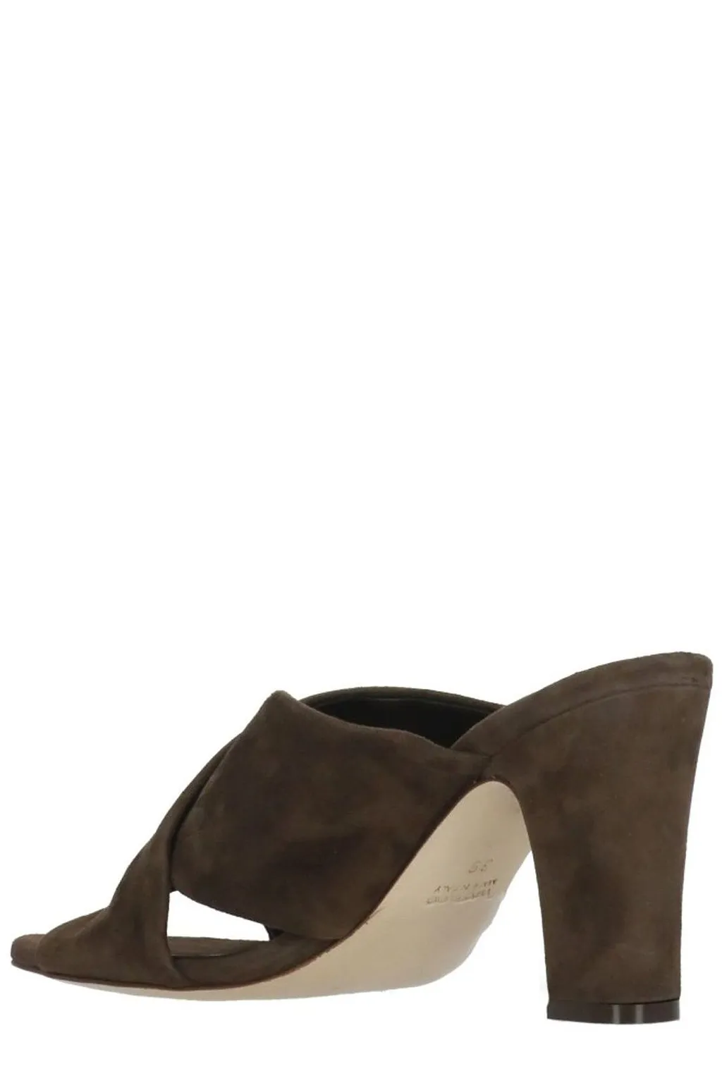 Julie Dee Cross-Strap Heeled Sandals