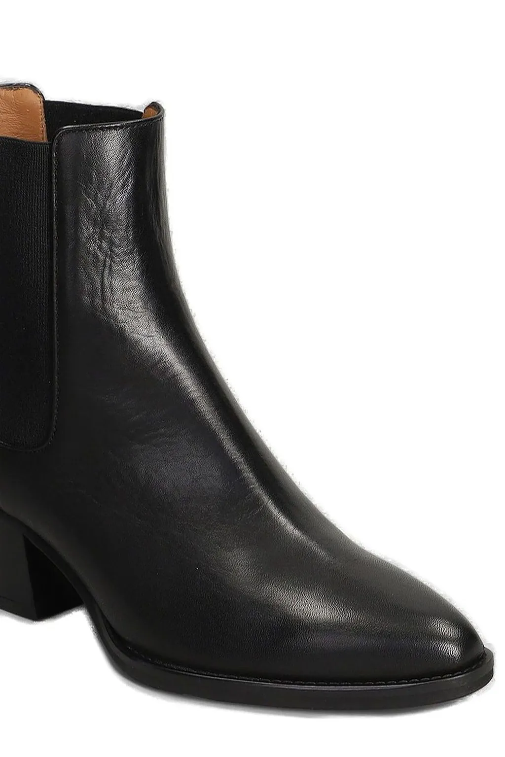Julie Dee Elasticated Side-Panel Block Heeled Chelsea Boots