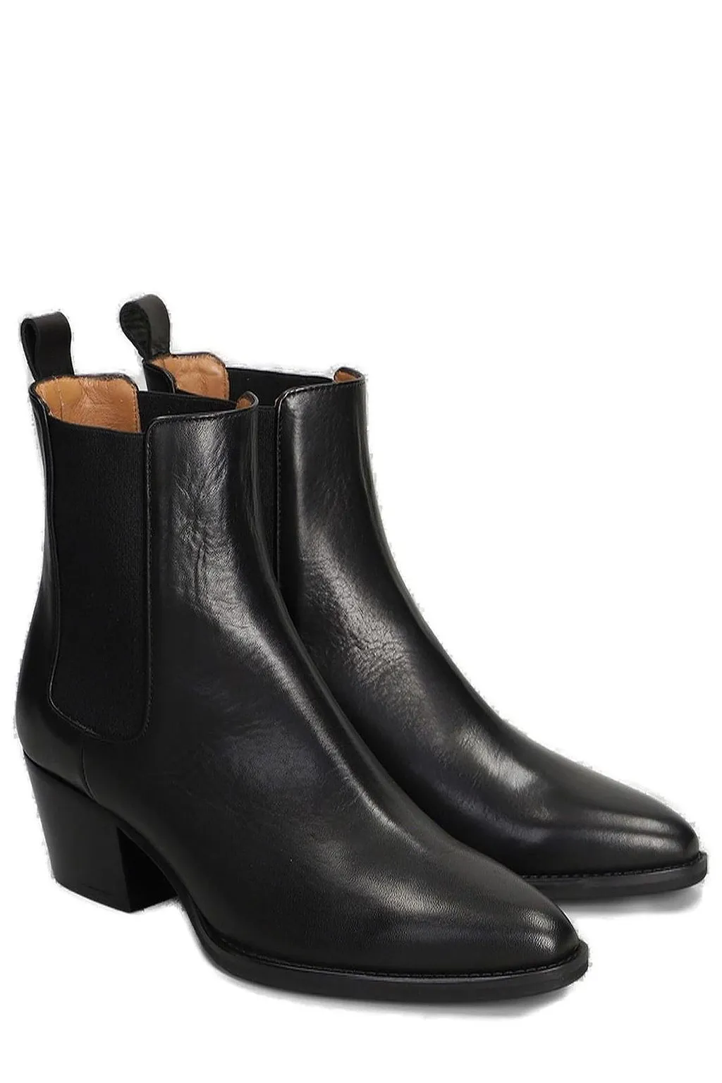 Julie Dee Elasticated Side-Panel Block Heeled Chelsea Boots