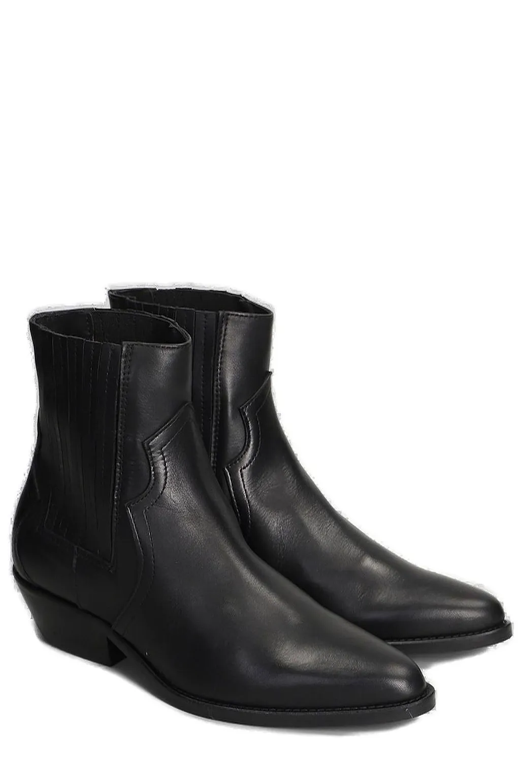 Julie Dee Pointed Toe Block Heeled Boots