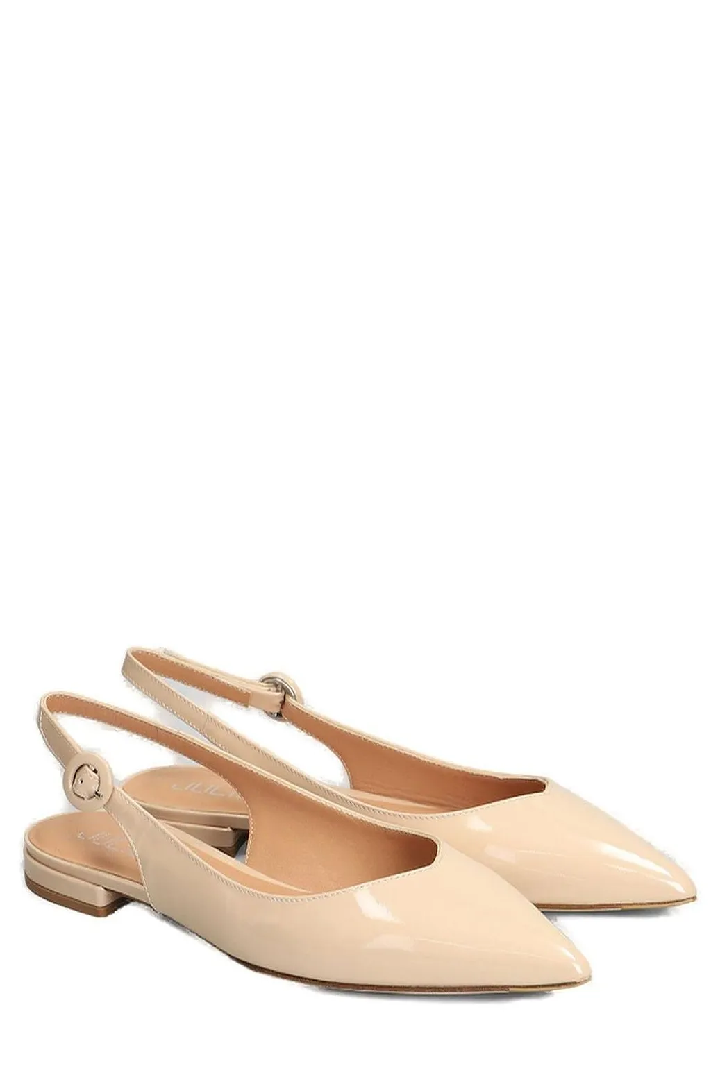 Julie Dee Pointed-Toe Slingback Flat Shoes