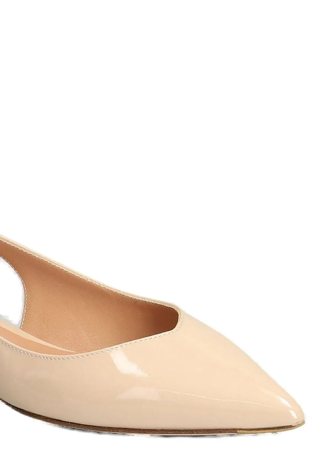 Julie Dee Pointed-Toe Slingback Flat Shoes