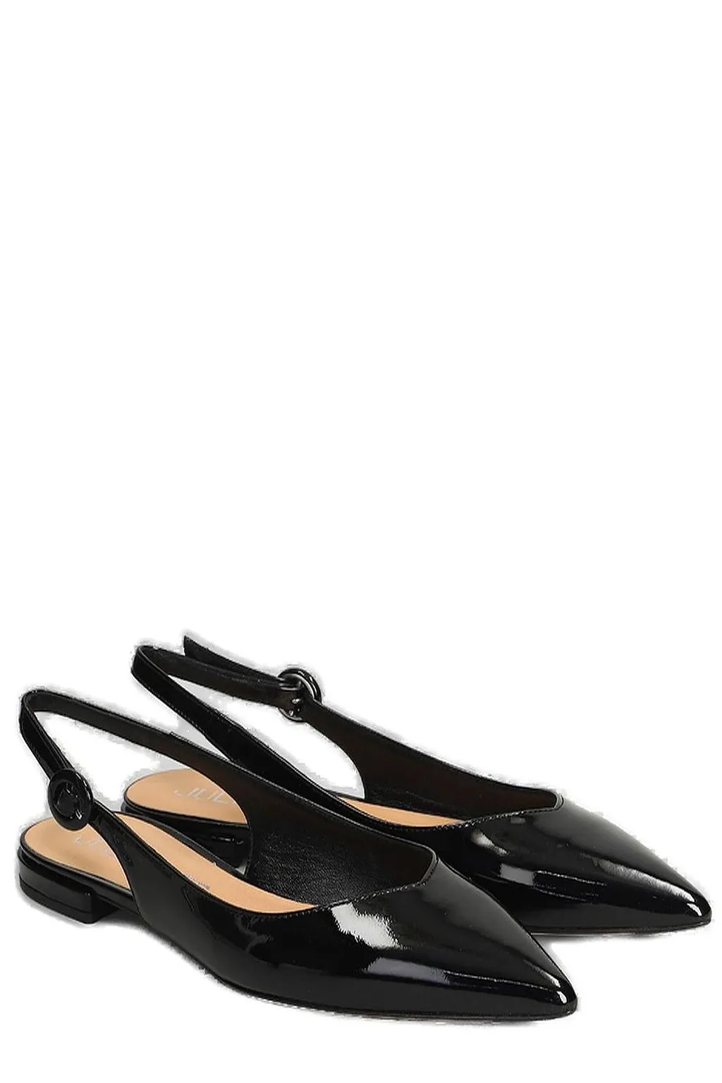 Julie Dee Pointed-Toe Slingback Flat Shoes