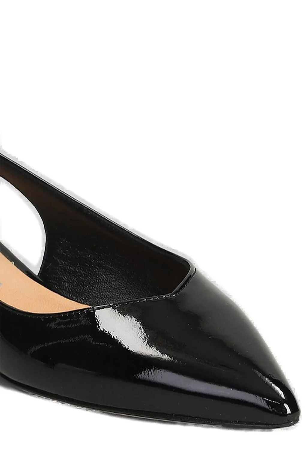 Julie Dee Pointed-Toe Slingback Flat Shoes